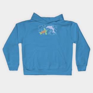 Sea Turtle and Dolphin Kids Hoodie